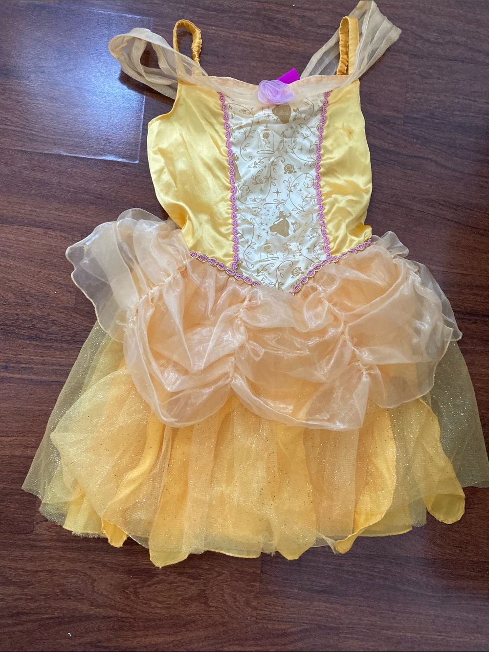 Disney Belle Princess Tulle Dress Costume Sz M 8-10